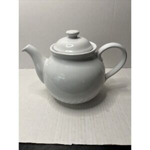 Corelle Coordinates Stoneware White‎ Swirl Teapot